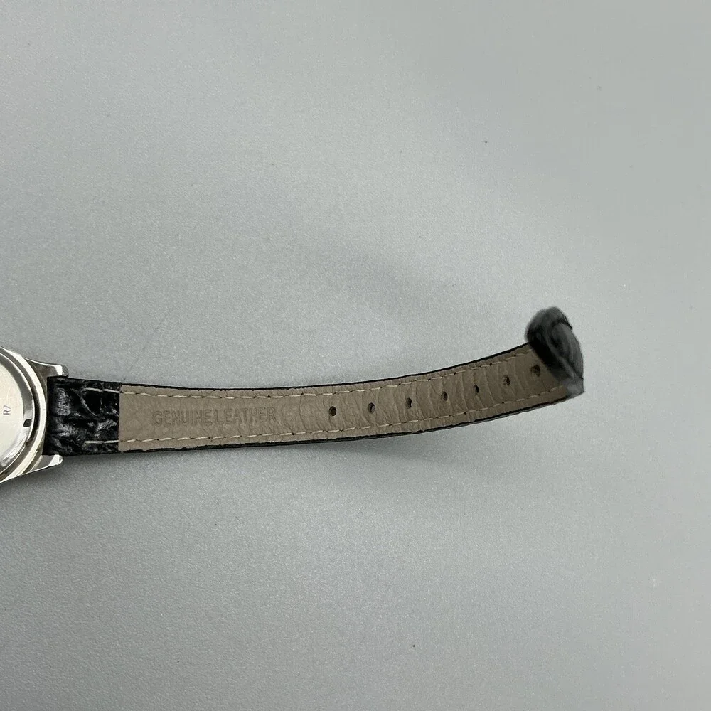 Carriage By Timex Womens Watch 24mm Black Leather Indiglo Date New Battery